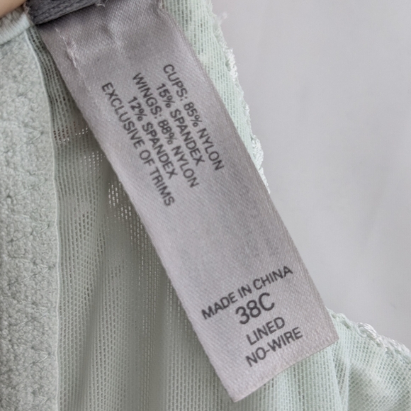 Victoria's Secret IPEX Lined No Wire Vintage Bra Set Pink Blue 38C - Picture 11 of 12